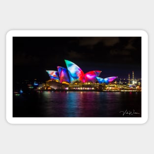 Sydney Opera House during the Vivid Festival. Sticker